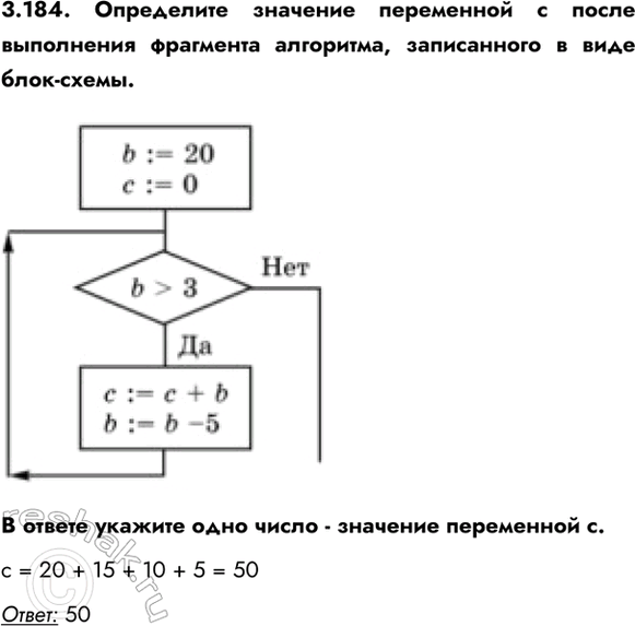 ����������� 3.184. ���������� �������� ���������� � ����� ���������� ��������� ���������, ����������� � ���� ����-�����.� ������ ������� ���� ����� - �������� ���������� c.� =...