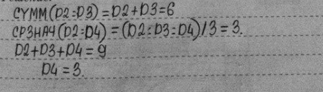 ����������� 118. B ����������� ������� �������� ������� =C�MM(D2:D3) ����� 6, � �������� ������� =�P3HA�(D2:D4) ����� 3. ���� ����� �������� ������ D4?�������:D2+D3=6;...