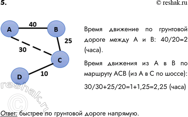����������� 5. ��������� ������ �������� ��������������� ����� ��������� ������ �, �, � � D. ��� ���� ����� ��������� ������ ����� � � � ����� 40 ��, ����� � � � � 25 ��, ����� � �...