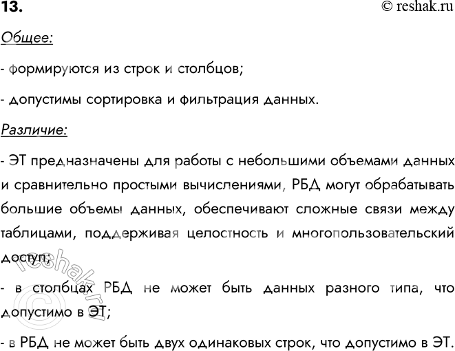 ����������� 13. �������� ����������� ������� � ������� ����������� ���� ������: ��� � ��� �����? � ��� �������� ��������?�����:- ����������� �� ����� � ��������;- ���������...