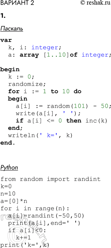 ����������� ������� 21. � ����� ���������������� �������� ������ � �� ������ ��������� ����� �����, ������������� ������������� [-50; 50). �������� ���������� ������ �� �����....
