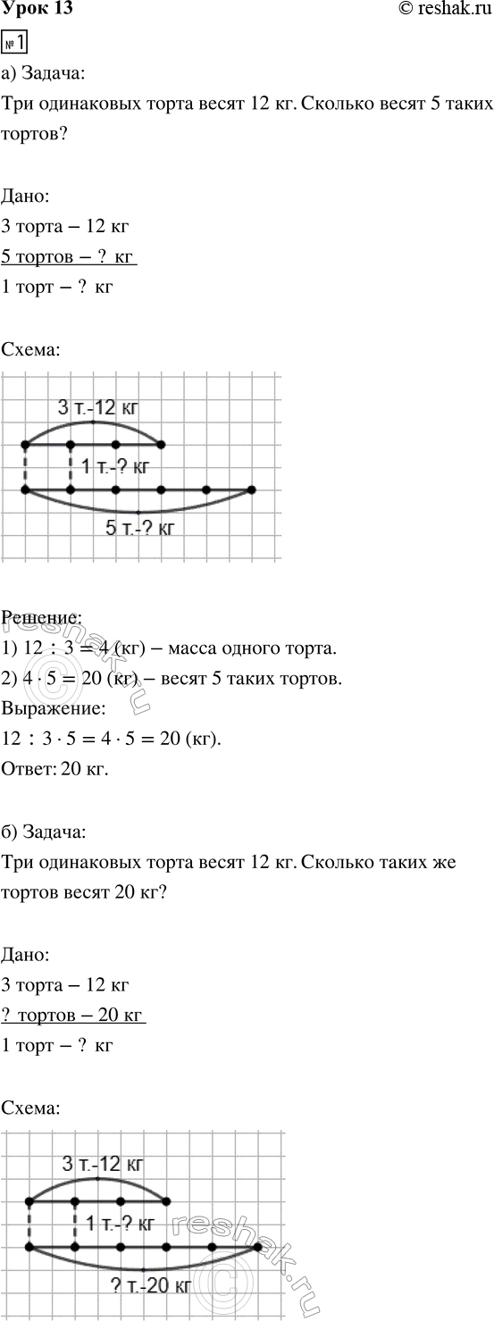 Изображение ﻿1. Составь задачи по таблицам. Дополни таблицы и схемы. Реши задачи разными способами.  а) 3...