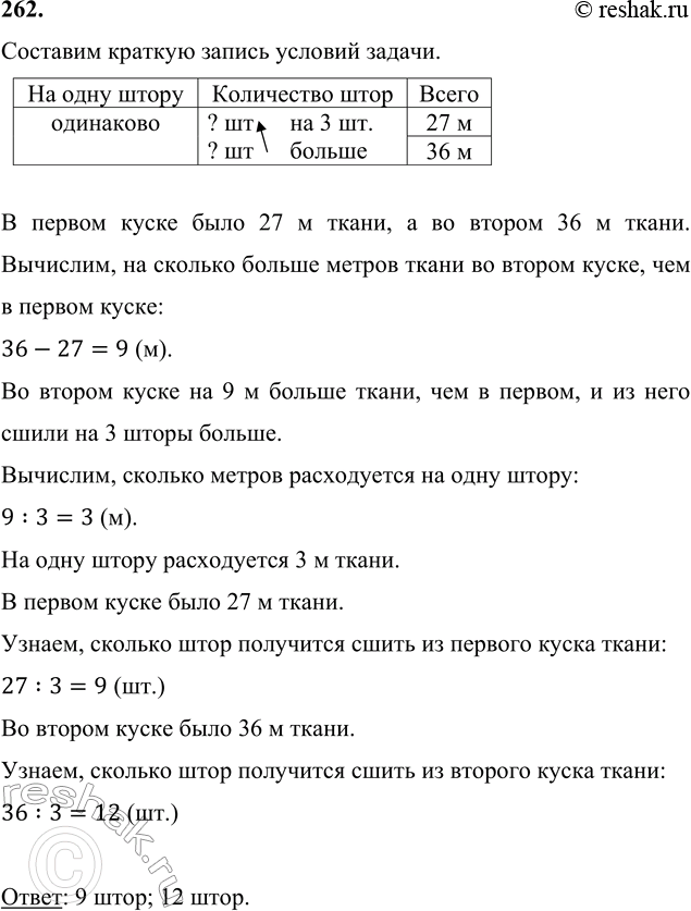 ����������� 262. �� ���� ������ ����� ���������� ������ ����� ���������� �����. � ������ ����� ���� 27 � �����, � �� ������ � 36 �. �� ������� ����� ����� �� 3 ����� ������, ��� ��...