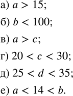 ����������� �������� ������ �����������, ��������� ����� ����������:�) ����� � ������ 15;�) ����� b ������ 100;�) ����� � ������ ����� �;�) ����� � ������ 30 � ������...