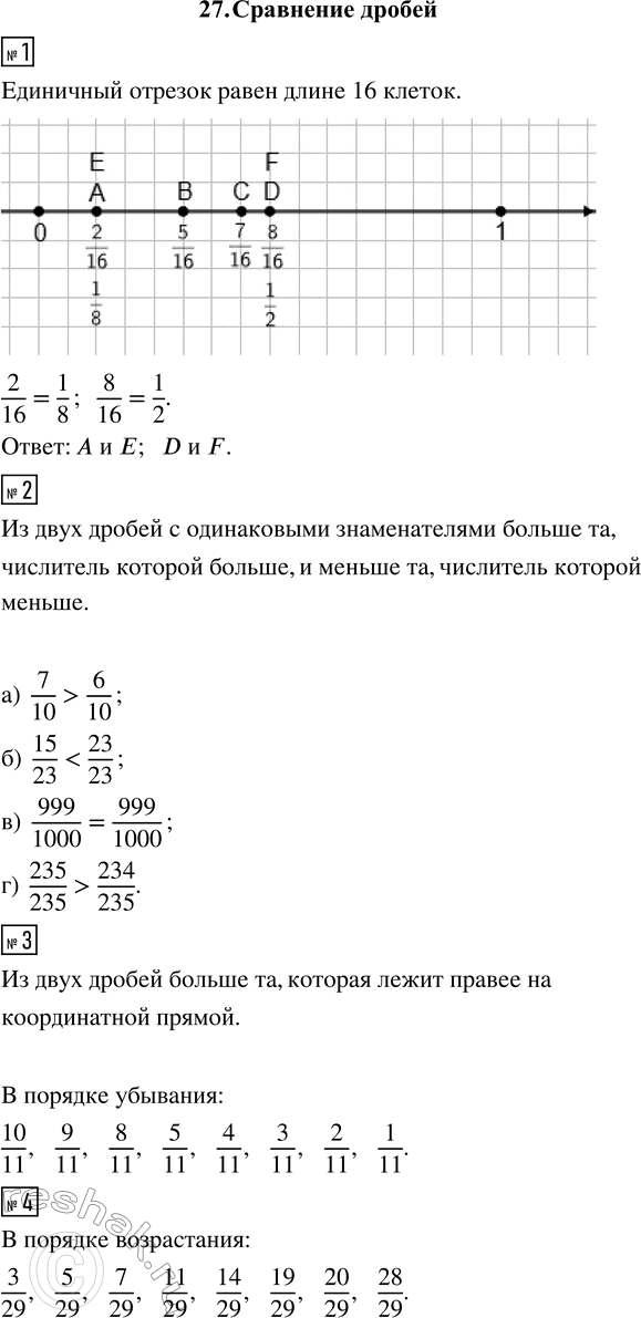 ����������� 1. ���������� �� ������������ ������ ��������� �������, ������ ����� 16 ������. �������� �� ���� ������ ����� A(2/16), B(5/16), C(7/16), D(8/16), E(1/8), F(1/2).�����...