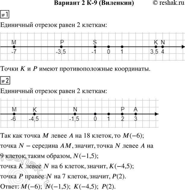  1.      M(-7), N(4), K(3,5), P(-3,5), S(-1).       ?2.   ...