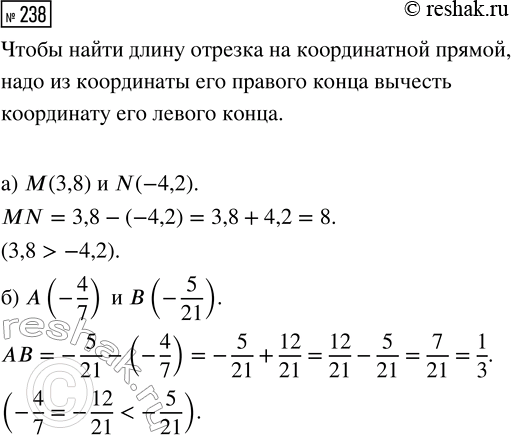  238.    :) M(3,8)  N(-4,2);    ) A(-4/7) ...