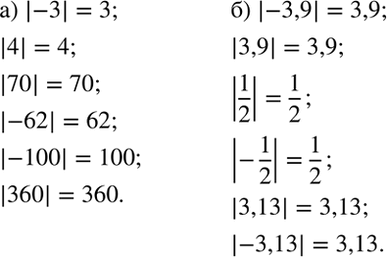 ����������� ���� ����� ������ �����:�) -3; 4; 70; -62; -100; 360; �) -3,9; 3,9; 1/2; -1/2; 3,13;...