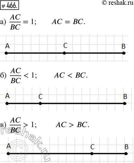  466.   .       ,  : ) AC/BC = 1; ) AC/BC < 1; ) AC/BC > 1.   ...