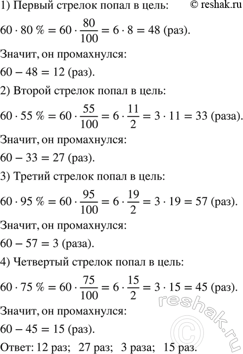 ����������� ������ ������� ������� �� 60 ��������� �� ������. � ������� ������� ��������� � ���� ��������� 80 %, � ������� - 55 %, � �������� - 95 %, � ��������� - 75 %. �������...