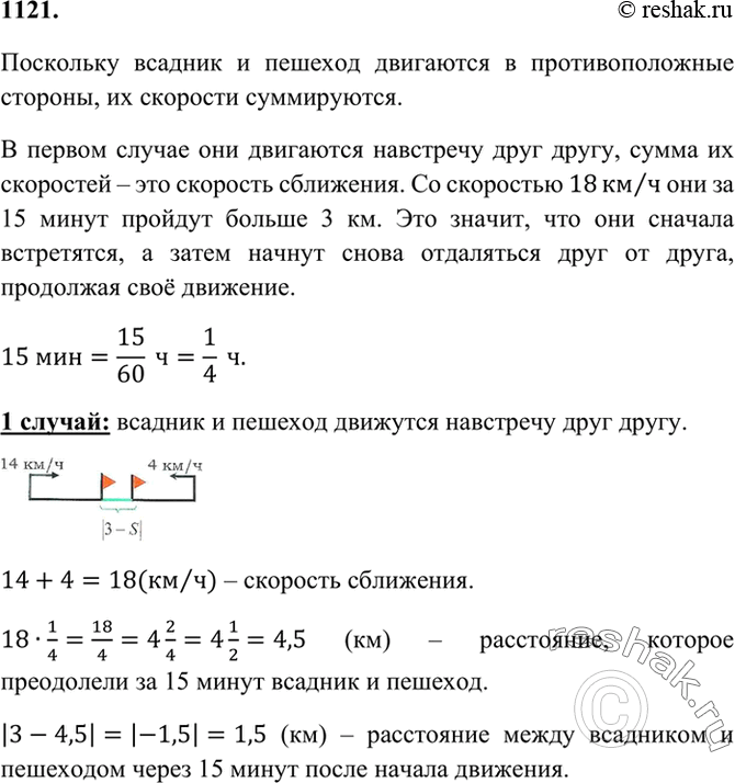 По одной дороге в противоположных направлениях. Ротная колонна движется по направлению к штабу со скоростью 6 км ч. Скорости на 14.