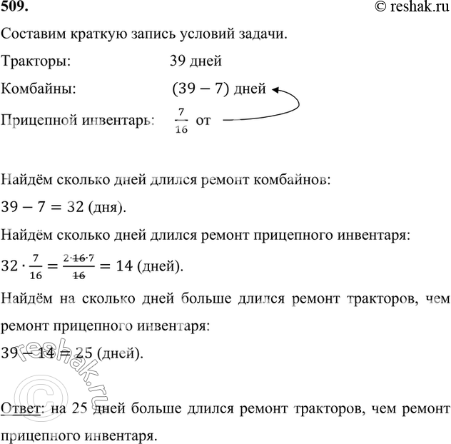 ����������� 509. �� ������ ��������� � ������ ����� ���� ��������� 39 ����, � �� ������ ��������� � �� 7 ���� ������. ����� ������� ���������� ��������� ��������� 7/16 ���� �������,...