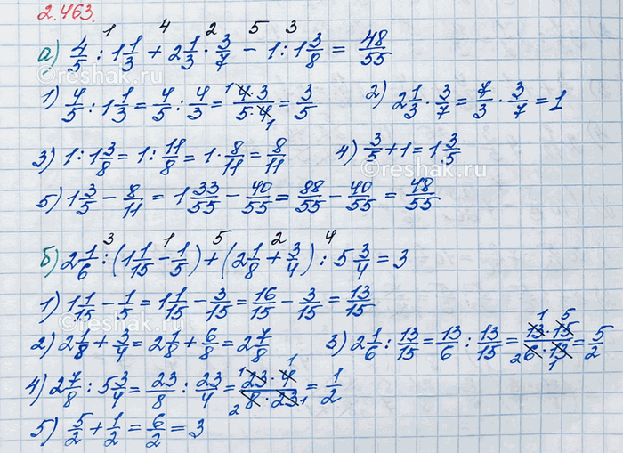    :) 3/4  8/9 : 2/9;   ) 11/13 : 5/26  25/33;   ) 17/24 : 7/12  7/9;   ) 17/18  9/31 : 17/31.    ...