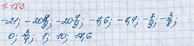 ����������� ����� -21; -7,6; 10; -7/9; -3/8; 17,6; 3/4; -20 4/9; 0; -20 8/9; -7,4; 1 �������� � ������� �����������.		����������� ����� � ������� �����������, ������, ��������...