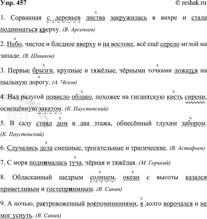 ����������� 457. ������� �����������, �������� ����������� �����, ��������� ������ � ���������� ����������� ����� ����������.1. ��������� � �������� ������ ����������� � ����� �...