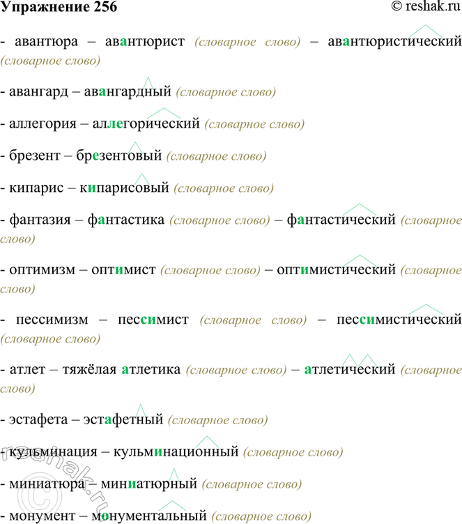 ����������� 256. �������. ���������� �������� ��������������.�������� � ��..������� � �����������������; �������� � ��..��������; ��������� � ��..����������; ������� �...