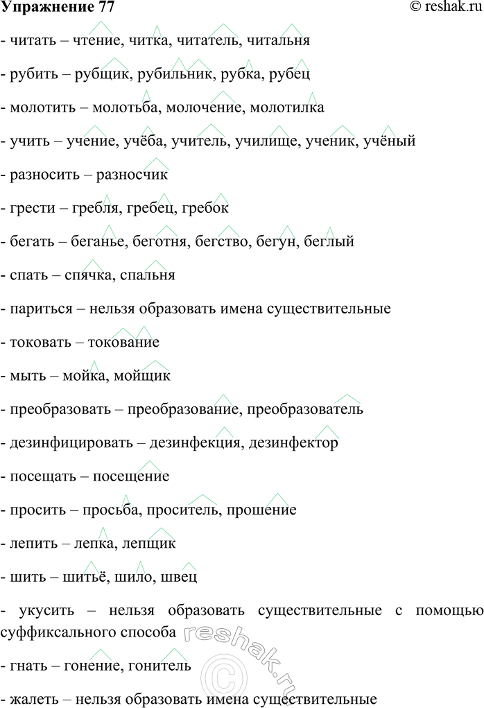 ����������� 77. ��������� �� ������ �������� ����� ��������������� � ������� ���� ��������� ���������.������, ������, ��������, �����, ���������, ������, ������, �����, ��������,...