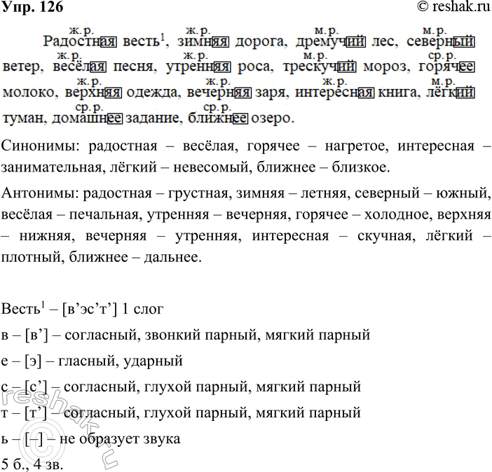 ����������� 126. ����������. �������, �������� ����������� ��������� ��� ��������������.�������... �����1, ����... ������, ������... ���, ������... �����, ����... �����,...