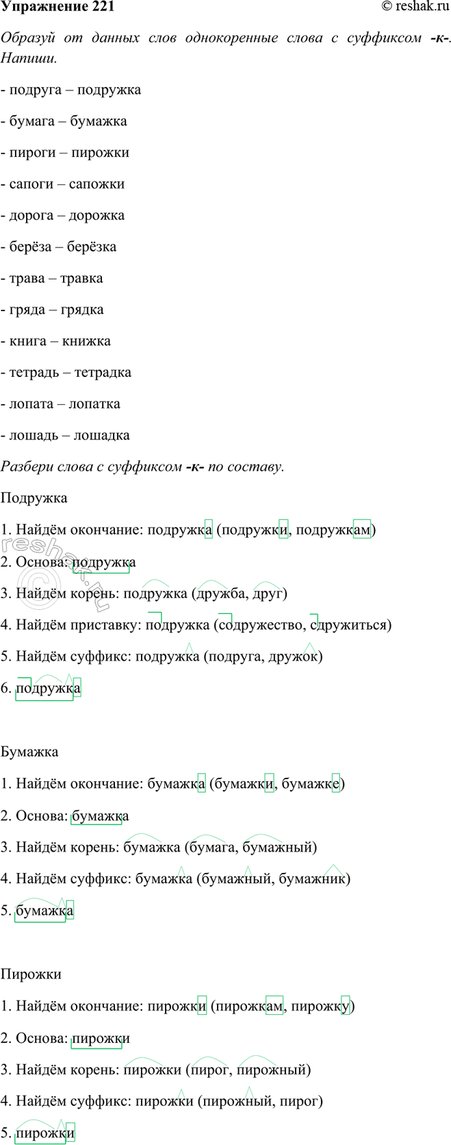 ����������� 221. ������� �� ������ ���� ������������ ����� � ��������� -�-. ������.������� � ��������, ������, ������, ������, ������, �����, �����, �����, �����, �������,...