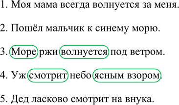 Изображение Спишите предложения. Обведите слова, употреблённые в переносном значении.  1. Моя мама всегда...