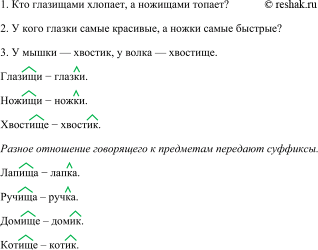 Изображение Спишите предложения. Выпишите пары слов, которые передают разное отношение говорящего к...