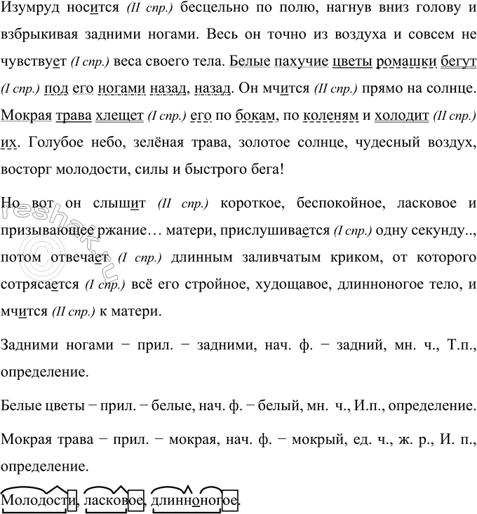 Изображение Прочитайте предложения из рассказа Александра Куприна о беговой лошади, которую звали...