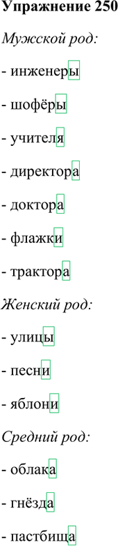 ����������� 250. ������ ��������������� � ��� �������� � �� �����. ������ ���������.��������, ������, �������, ���������, �������, ������, �����, �����, ��������, ������, ������,...