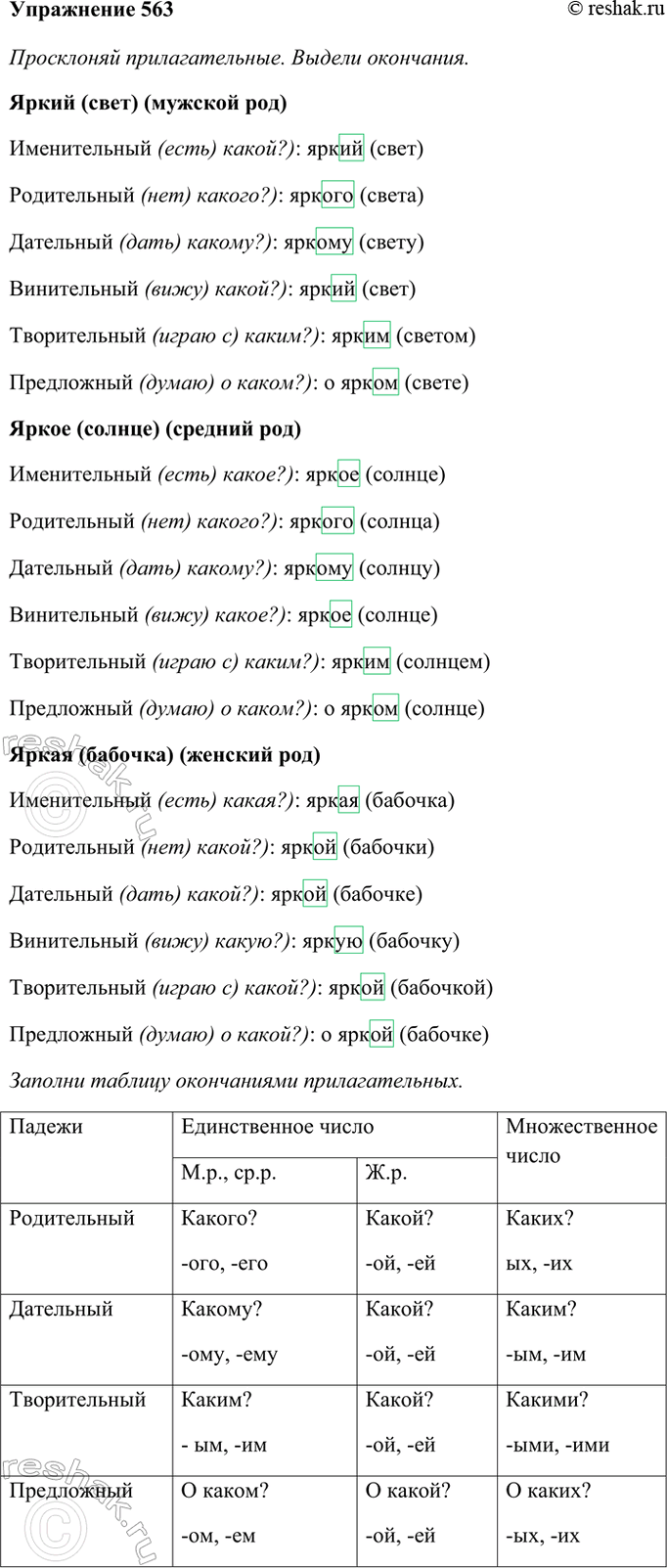 ����������� 563. ���������� ��������������: ����� (����), ����� (������), ����� (�������). ������ ���������.������� ������� ����������� ��������������.��-  ��-  ��	��.	�.	��....