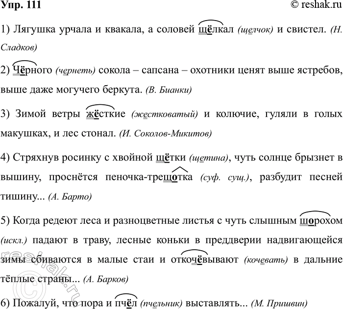 Изображение Упр.111 ГДЗ Рабочая тетрадь Разумовская 5 класс