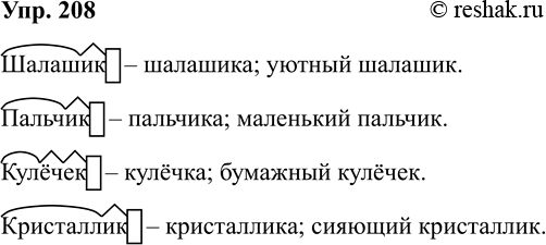 Изображение Упр.208 ГДЗ Рабочая тетрадь Разумовская 5 класс