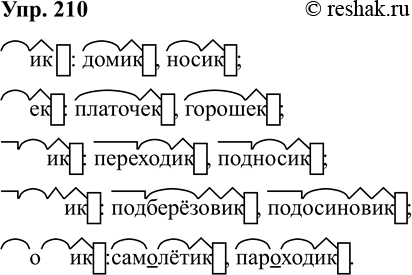 Изображение Упр.210 ГДЗ Рабочая тетрадь Разумовская 5 класс