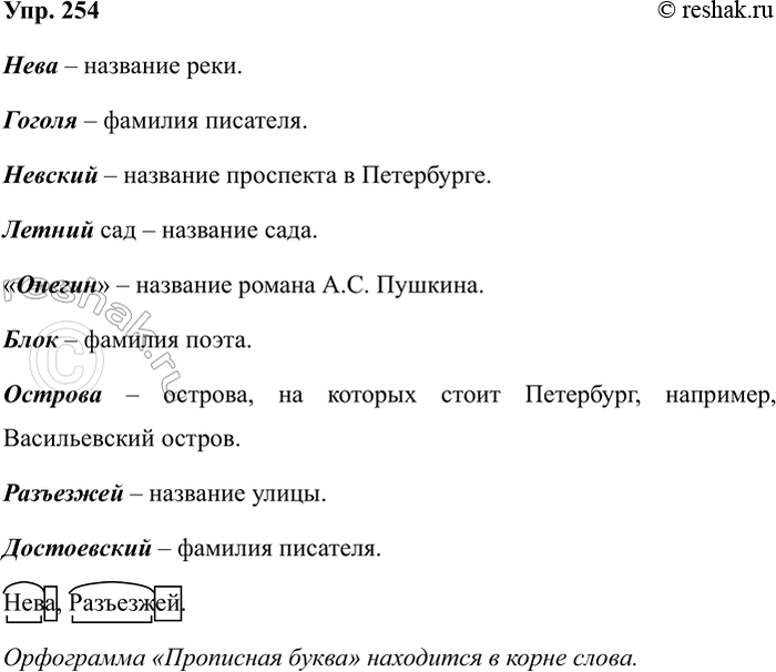 Изображение Упр.254 ГДЗ Рабочая тетрадь Разумовская 5 класс