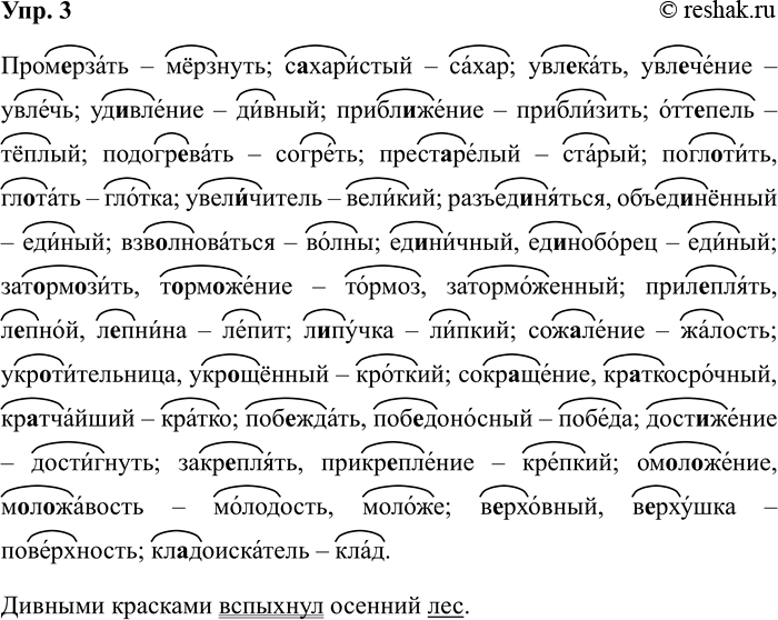Изображение Упр.3 ГДЗ Рабочая тетрадь Разумовская 5 класс