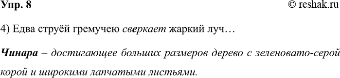 Изображение Упр.8 ГДЗ Рабочая тетрадь Разумовская 5 класс