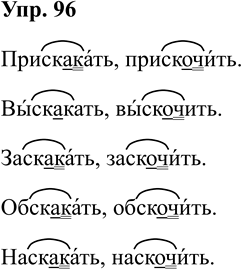 Изображение Упр.96 ГДЗ Рабочая тетрадь Разумовская 5 класс