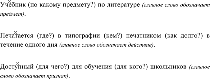 Изображение Какое из главных слов обозначает предмет, признак, действие? Составьте и запишите...