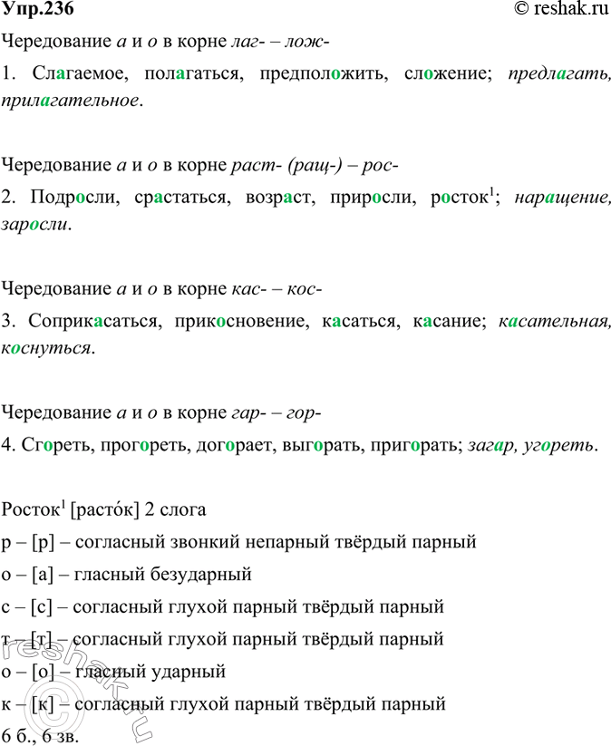 Решено)Упр.236 ГДЗ Ладыженская Баранов 6 Класс По Русскому Языку