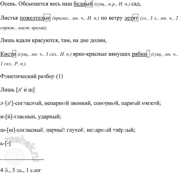 Изображение Назовите окончания и основы выделенных слов. Что обозначает каждое окончание? В каких...