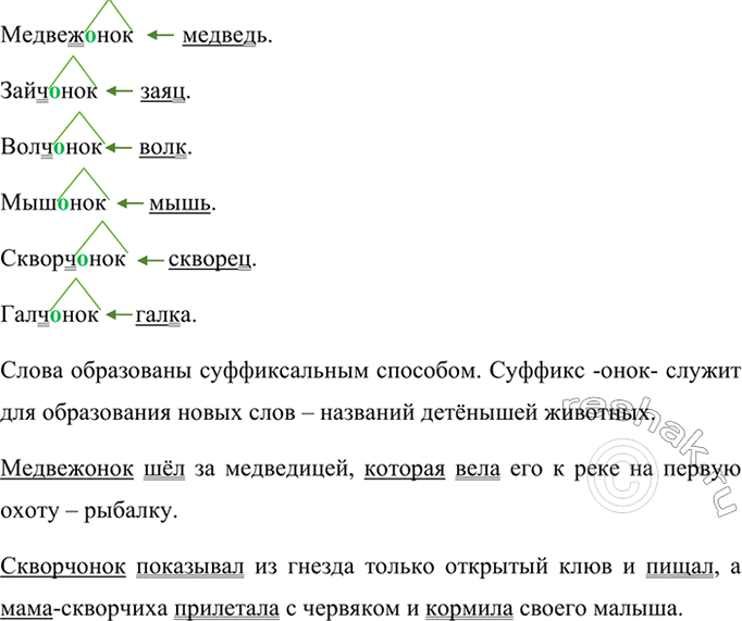 Изображение Письменно объясните способ образования данных слов. Какое значение имеют в них суффиксы?...