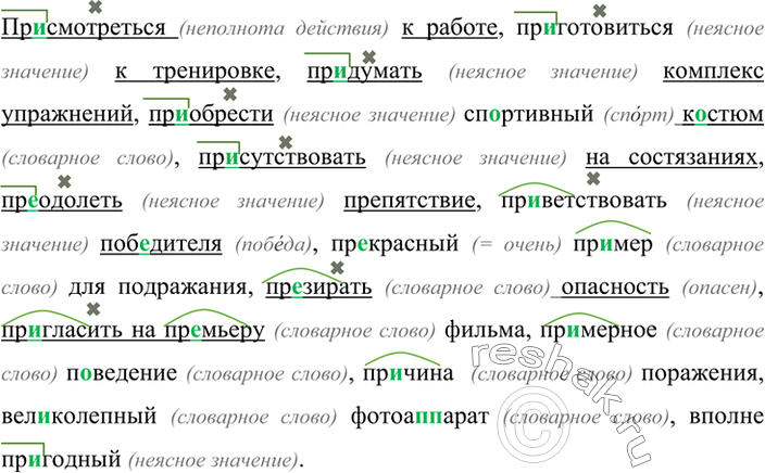 Диктант обозначьте приставки пре и при подчеркните