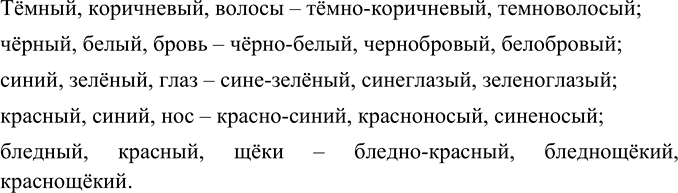 Образуйте сложные прилагательные от данных