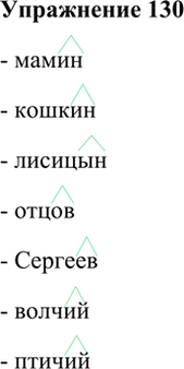 ����������� 130. ��������� �������������� �������������� � ���������� -��-(-��-), -��-(-��-), -��-(-�-). �������� ��������.- �����- ������- �������- �����- �������-...