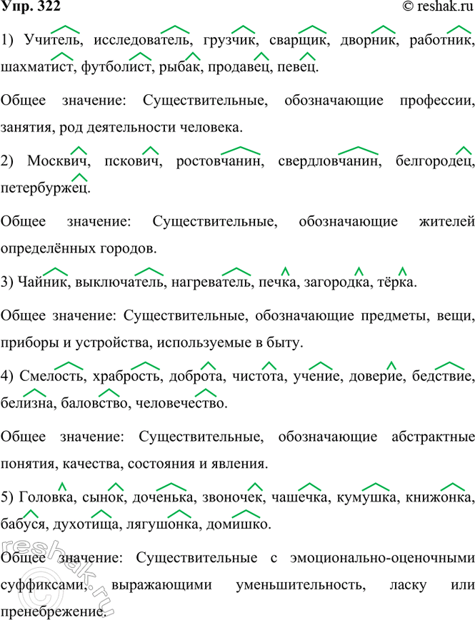 ����������� 322 �������� ���� ����. ���������� ����� �������� ��������������� � ������ ����. ���������� ���������� ��������.1) �������, �������������, �������, �������, �������,...