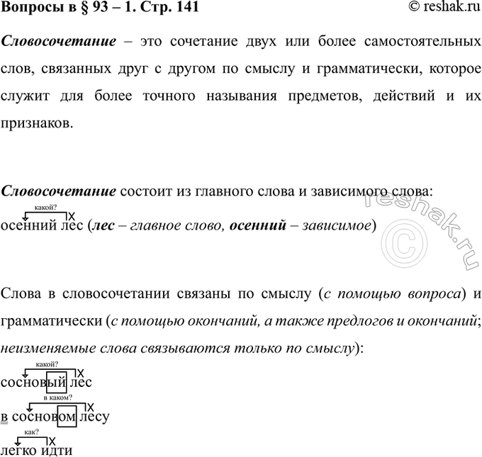 Изображение Вопросы Параграф 93-1 ГДЗ Ладыженская 7 класс