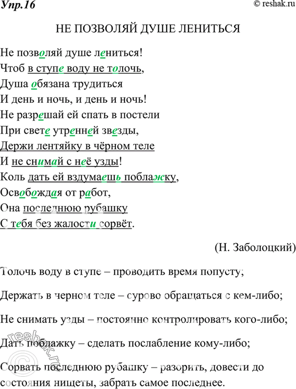 Изображение Упр.16 Ладыженская 7 класс (Русский язык)