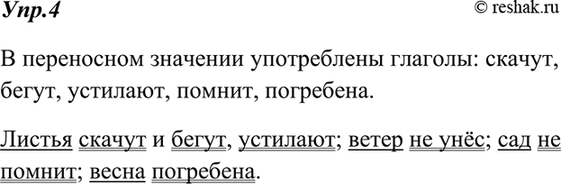 Изображение Упр.4 Ладыженская 7 класс (Русский язык)