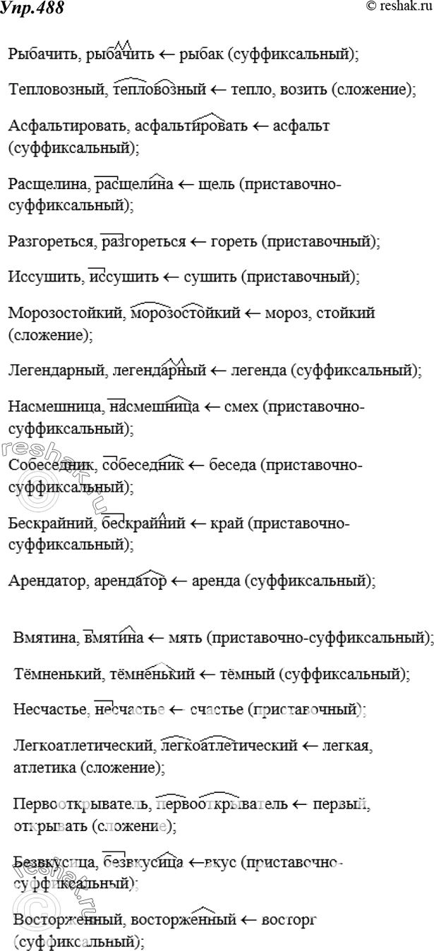 рыбачить тепловозный асфальтировать гдз по русскому (100) фото