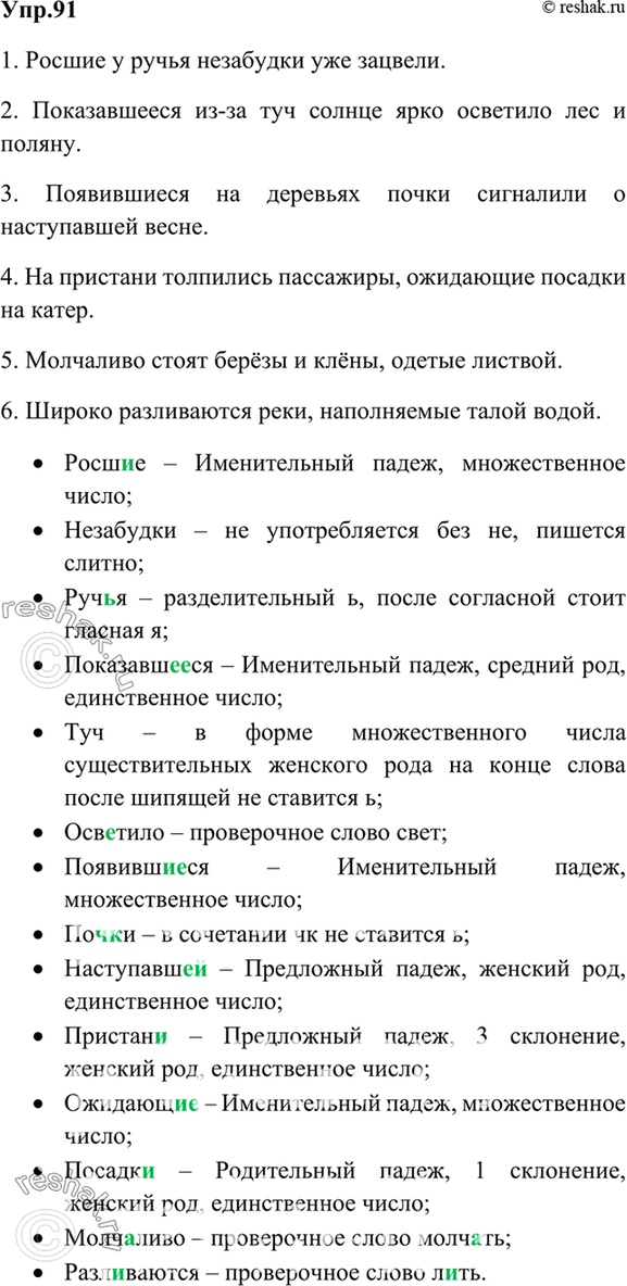 Изображение Упр.94 Ладыженская 7 класс (Русский язык)