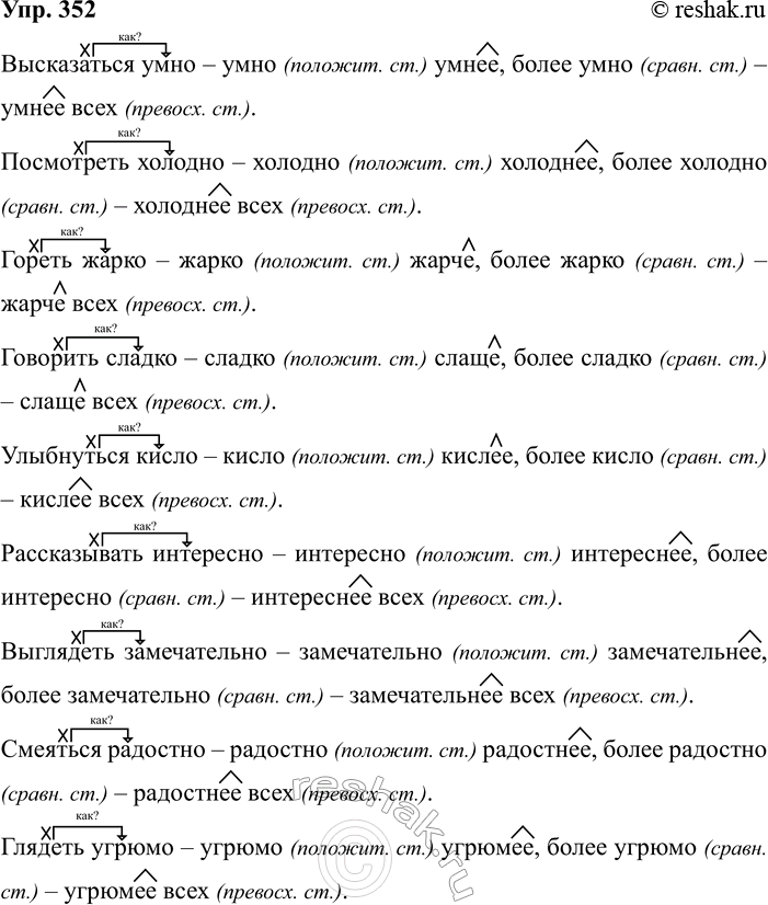 Изображение 352 Ответьте на вопросы и выполните задания.  1. Как обычно пишется не с глаголами и...