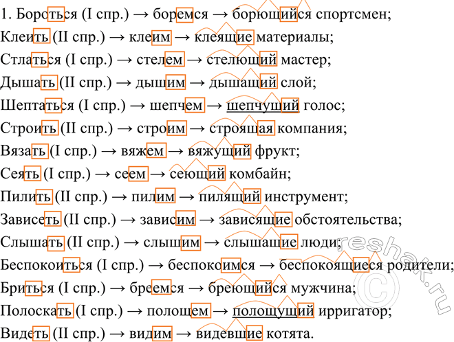 Изображение 219 1. Определите спряжение глагола; запишите форму 1-го лица множественного числа настоящего...